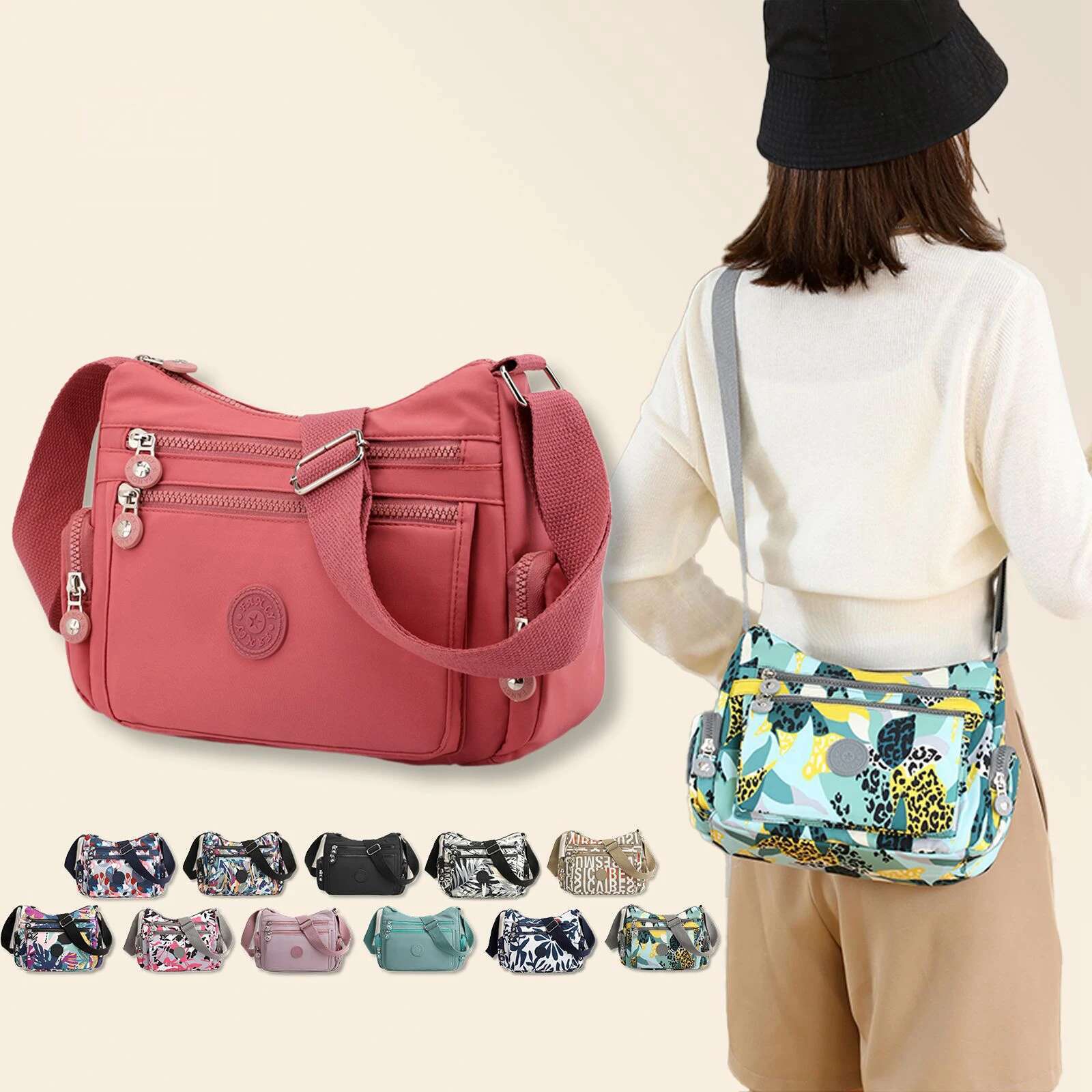 designer bag Printing Shoulder Bags for Women Waterproof Crossbody Casual Multifunction Shopping Handbag Large Capacity Messenger Bag Female