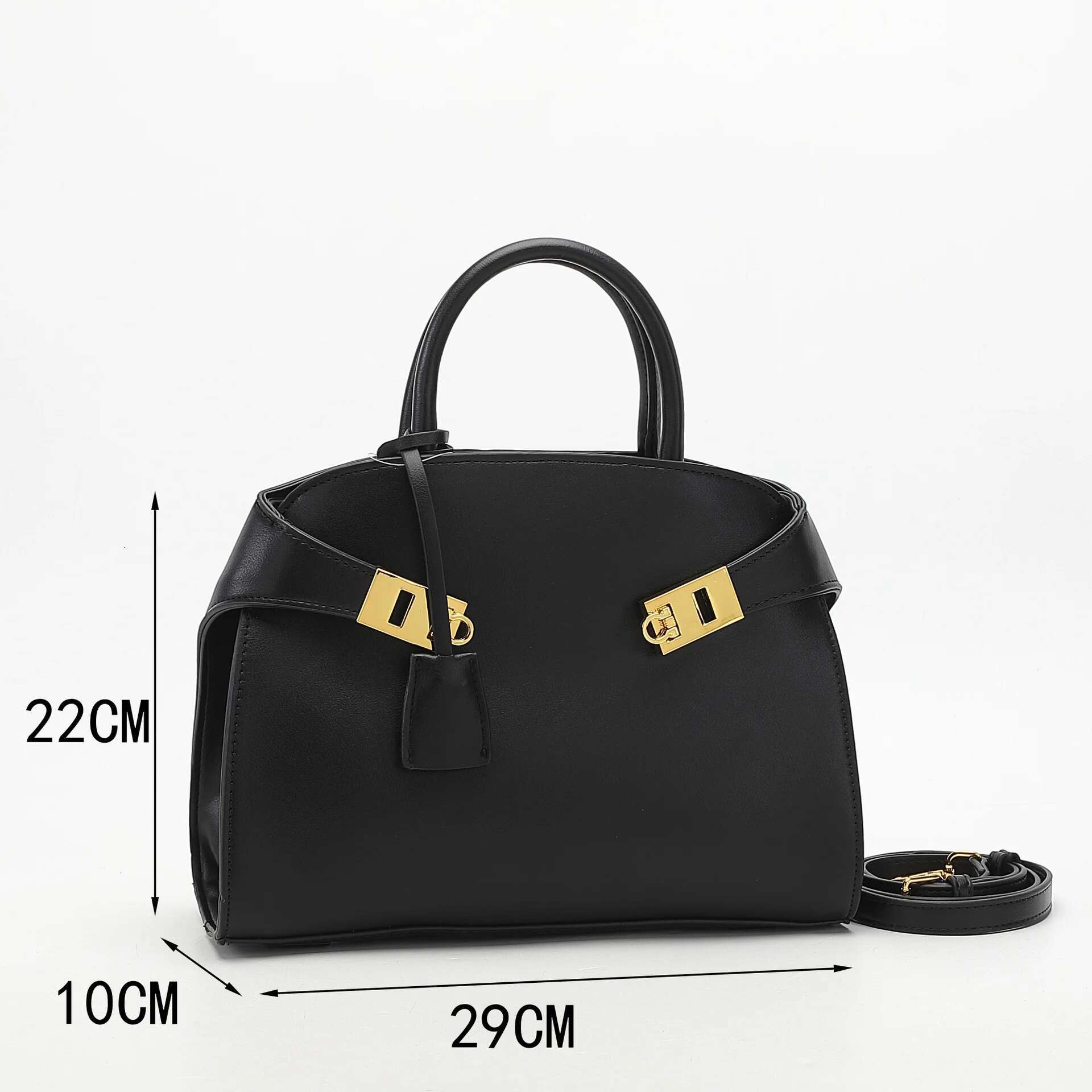 Double Lock Shell 2025 New Niche Design PU One-Shoulder Crossbody Custom Lettering Fashion Vintage Women's Hand Tote Bag