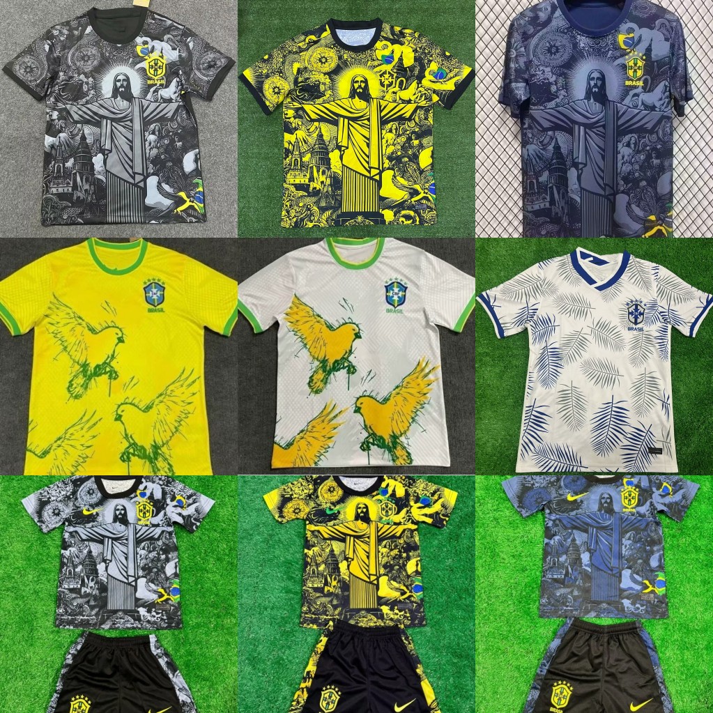 2024 2025 2026 bRAZILS soccer jerseys 24 25 26 Kit Special concept RICHARLISON NEYMAR shirt RAPHINHA G.JESUS VINI JR RODRYGO Kids Kit Football