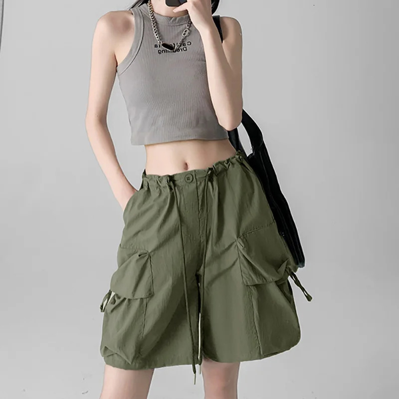 Itolin womens summer chiffon product shorts brushed high waisted Aline suitable for loose sports straight pants 250401