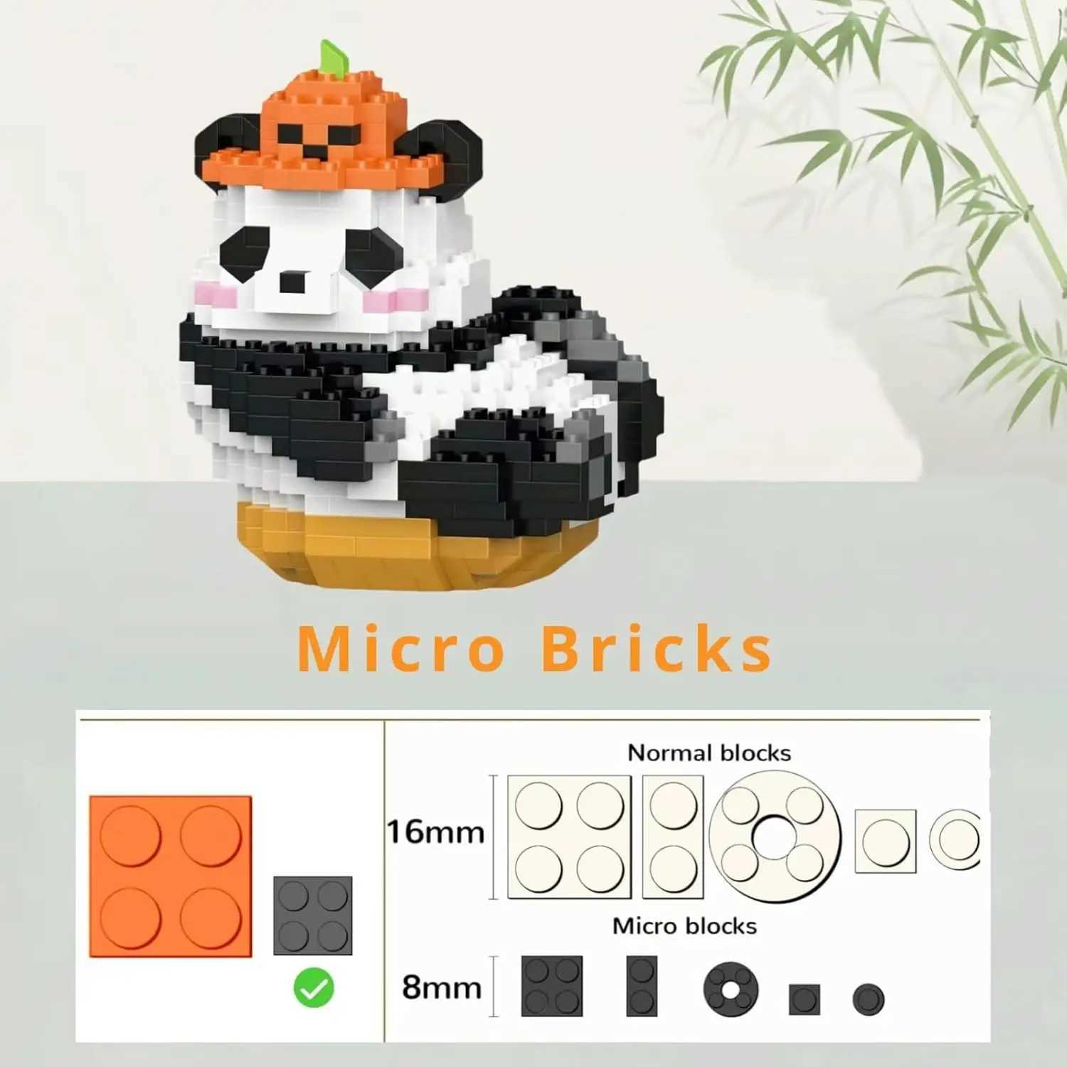 Mini Building Blocks Panda Sets Micro Nano Bricks Perfect Party Favors for Teenagers Cute Micro Mini Panda Building Bricks C251104