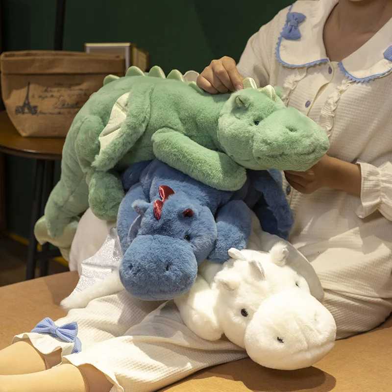 90-150cm Giant Flying Dragon Plush Doll Pillow White Snow Dragon Pterosaur Plush Toy Soft Stuffed Animal Doll Kid GiftXJ251104