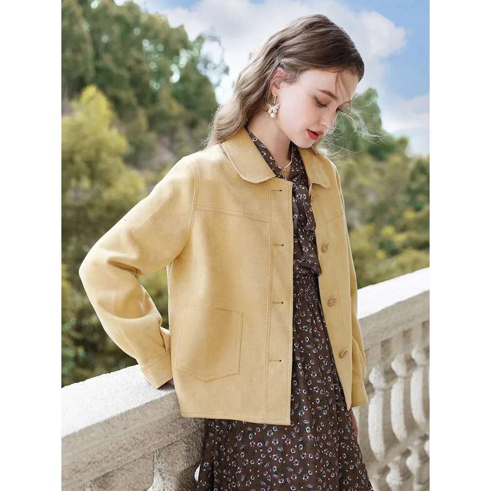 Ginger Small Fragrant Coats Female Autumn New Casual Lantern Sleeve Jackets For Women Outerwaer