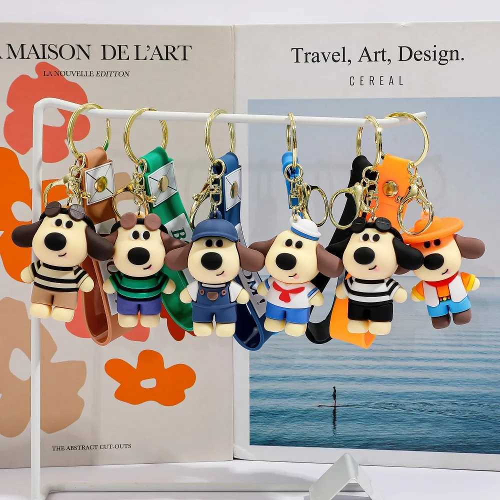 Creative Cute Cartoon dog Keychain Anime Animal Bag Keyring Animal Car Phone Pendent Cute Doll Keychain Mothers Day GiftW251103