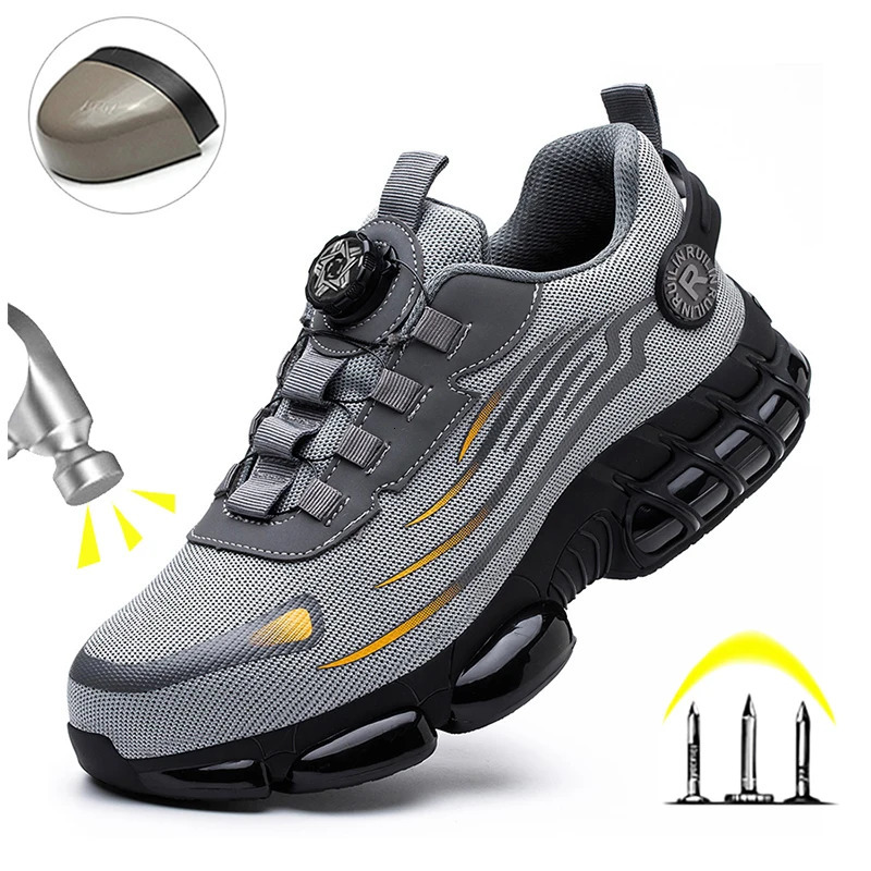 Indestructible Steel Toe Protective Safety Shoes Slip Resistant Abrasion Resistant Work Shoes Men Tough Comfortable Sneaker 251030