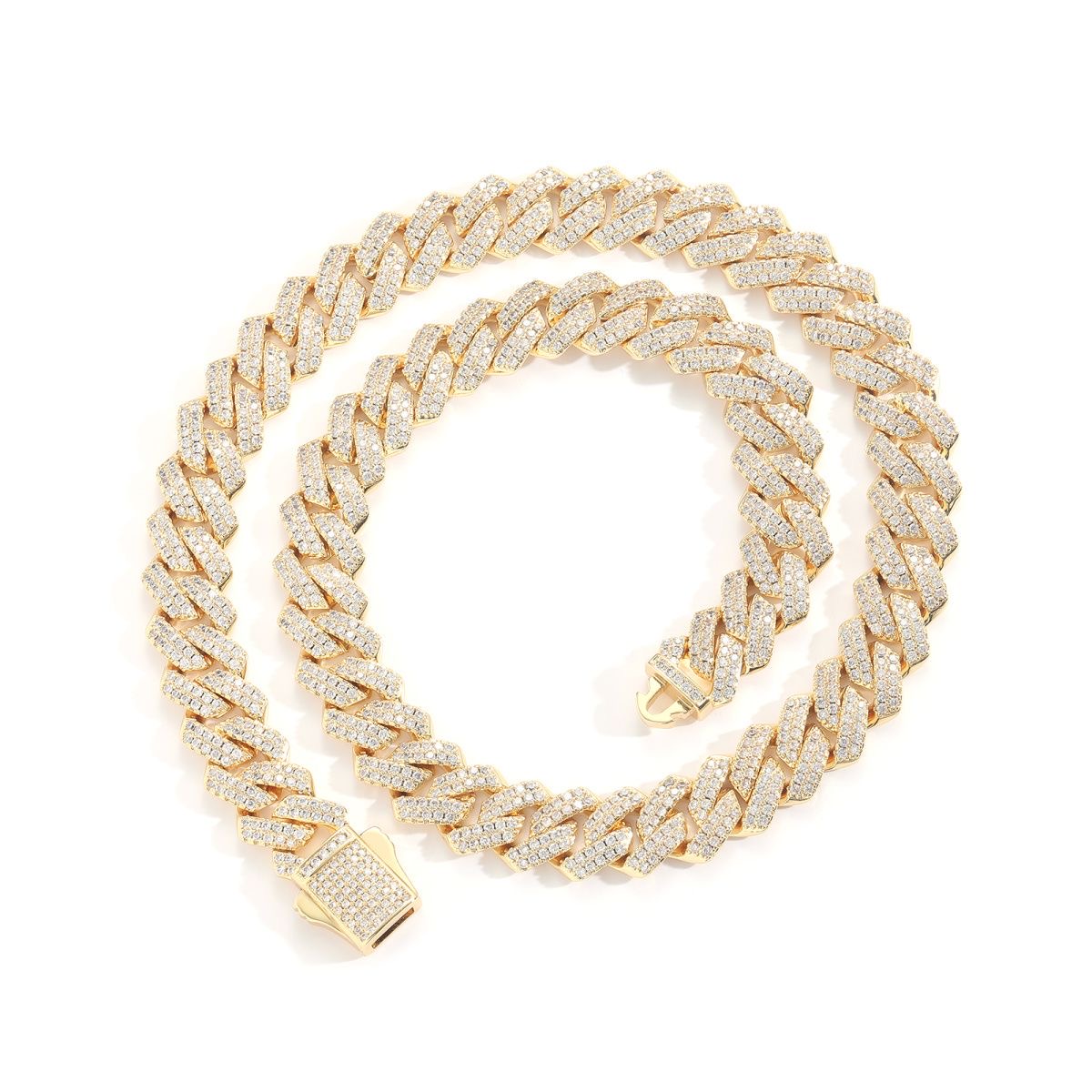 10mm Hip Hop Jewelry Sterg Sier Vvs Moissanite Iced Out Mini Cuban k Chain Bracelet Necklace