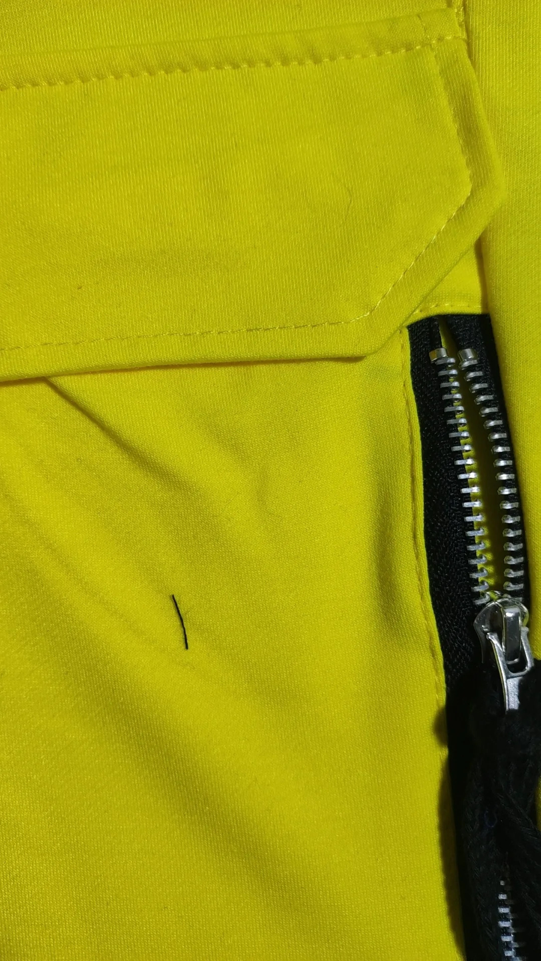 Mens sports and leisure multi pocket zipper pants colorful binding foot elastic waistband running fitness 250403e