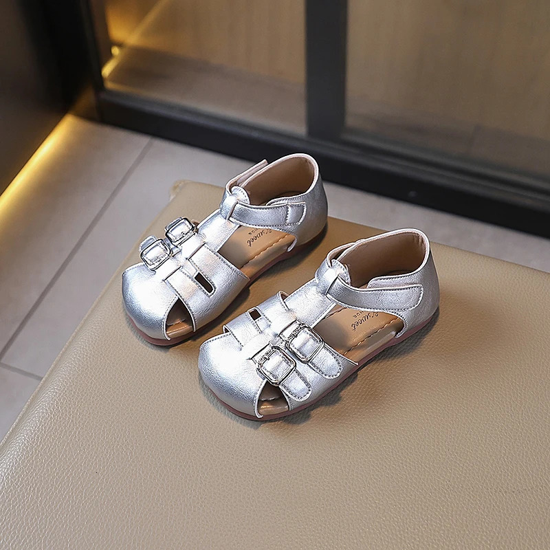 Toddler Sandals 2025 Summer Baby Beach Shoes born First Walkers Infant Sandals Baby Boy Girl Sport Close-toed Sandals 23-34 250403