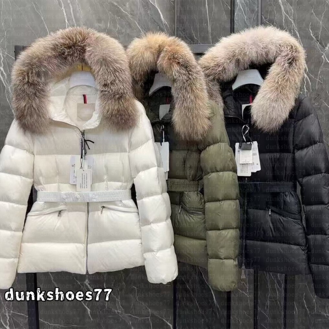 FW24 Designer Womens Coat Winter Clothe Down Fashion Puffer Long Jacket Down Jacket Winter Jacket For Women Casual Winter Coats Fox Fur collar Embroidered badge