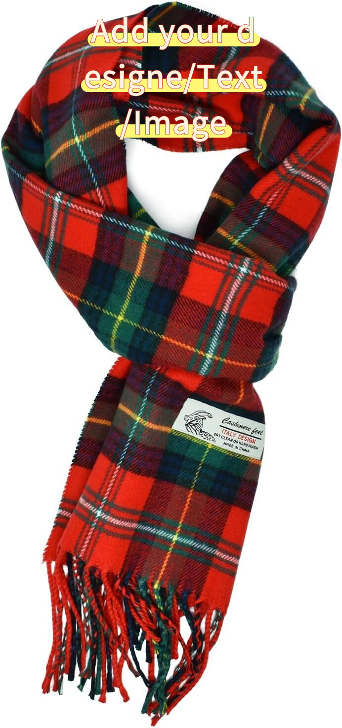Custom Scottish Stewart Tartan Plaid Luxurious Christmas Winter Scarf Soft Cashmere Feel 72"x12"