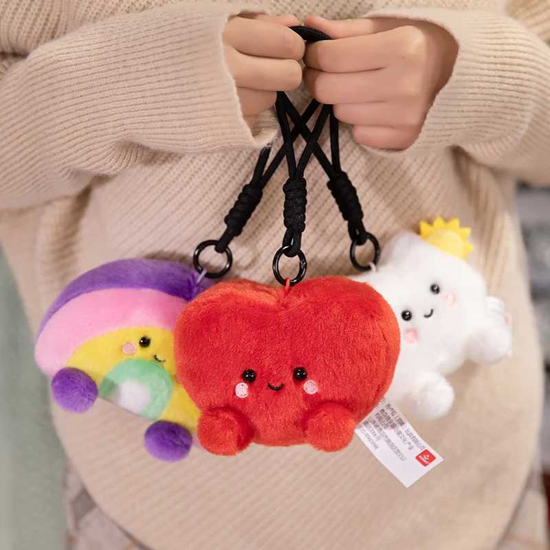 Cute Sun Cloud Plushies Toy Pillow Kawaii Stuffed Fluffy Rainbow Cushion Keychain Home Bag Decor Small Pendant Kids Toy C251104