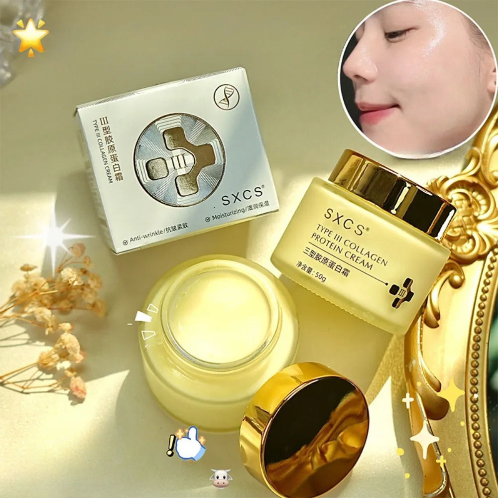 Type III Collagen Protein Cream for Face Lightens Fine Lines Tightens and Brightens Skin Korean Skin Care 251030