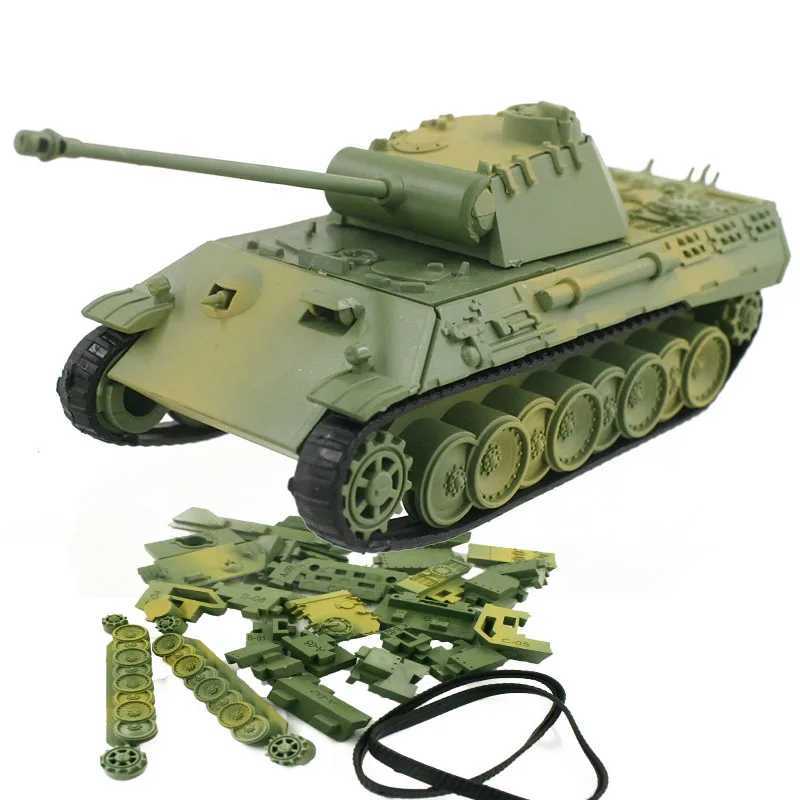 4D Tank Model Building Kits Military Assembly Educational Toys Decoration Highdensity Material Panther Tiger Turmtiger Assault C251104