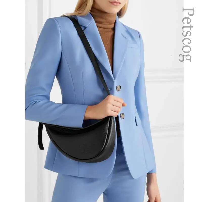 Petscog Pu Leather Women's Fashion Bag 2022 Half-Moon Design Crossbody Bags Adjustable Shoulder Straps Handbags Bolsa