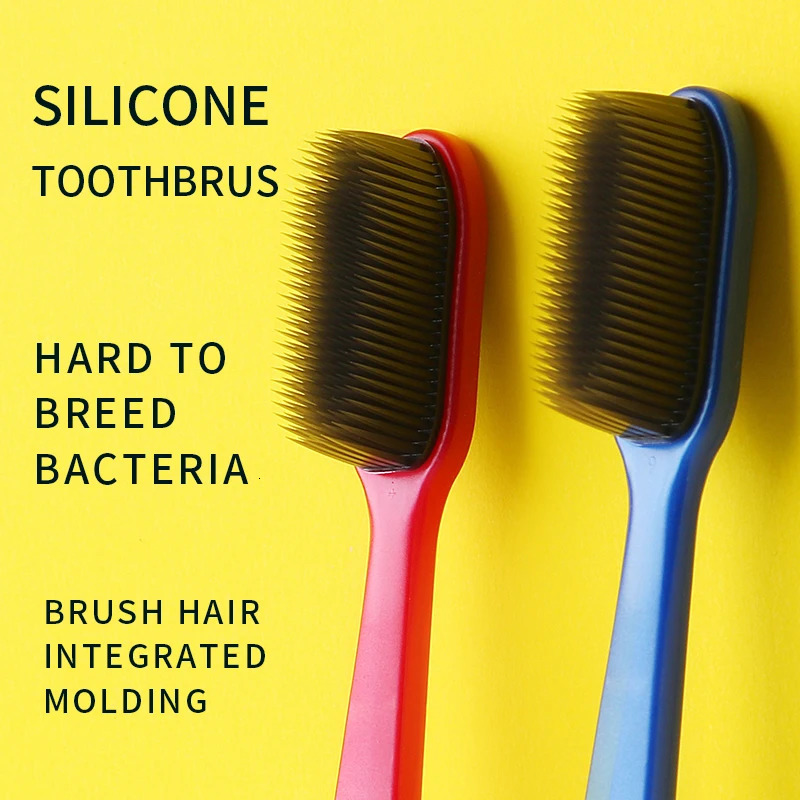 Four packs of nano silicone toothbrushes for adults are suitable patients with sensitive gums 250325