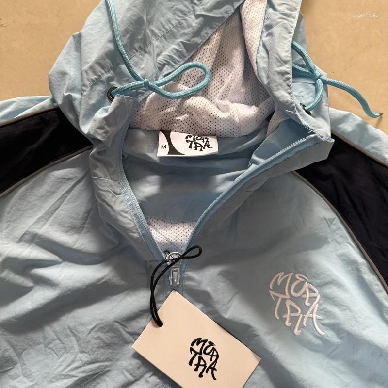 Men's Trench Coats High Street Fashion -selling MERTRA Zipper Cardigan Windbreaker Jacket Embroidered Breathable Mesh