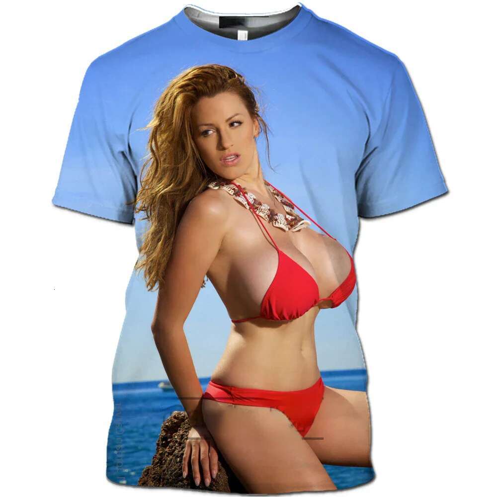 Summer Hip Hop Funny Men's T-shirt Spice Girl Pattern 3d Printed Short Sleeve Loose O-neck Premium Fashion Personality Trend To