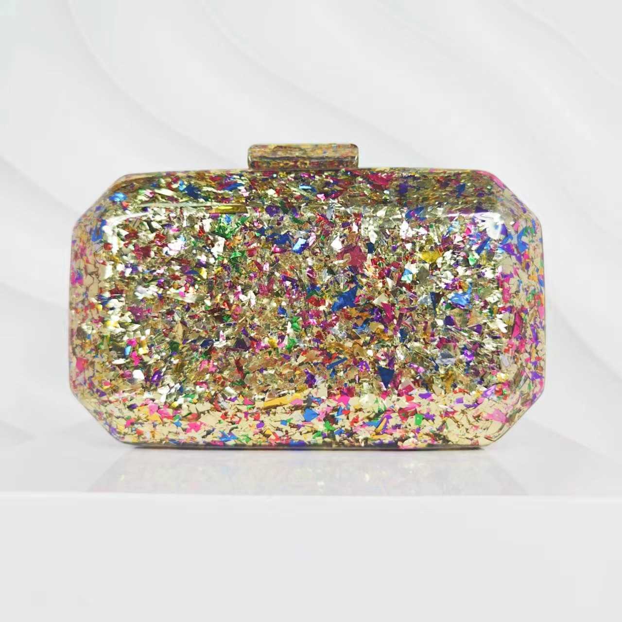 Small bag one shoulder womens crossbody bag marble new fashion summer beach acrylic dinner bag small square bag