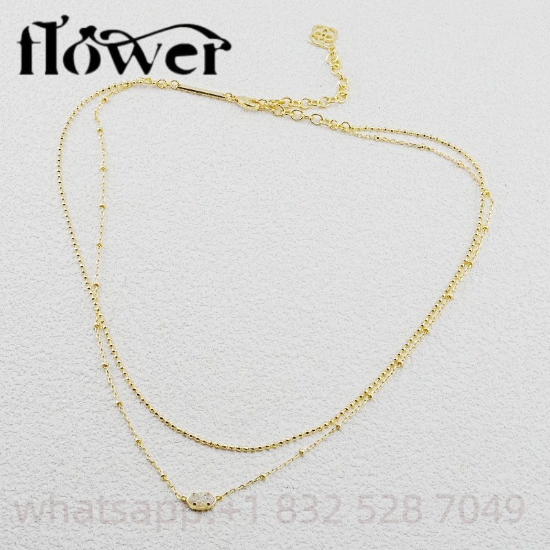 KS Jewelry Cross Gold Pendant Necklaces Kendraly Necklace Jewelry Scotts Chain Elegance Oval Female Collar As Christmas Gift