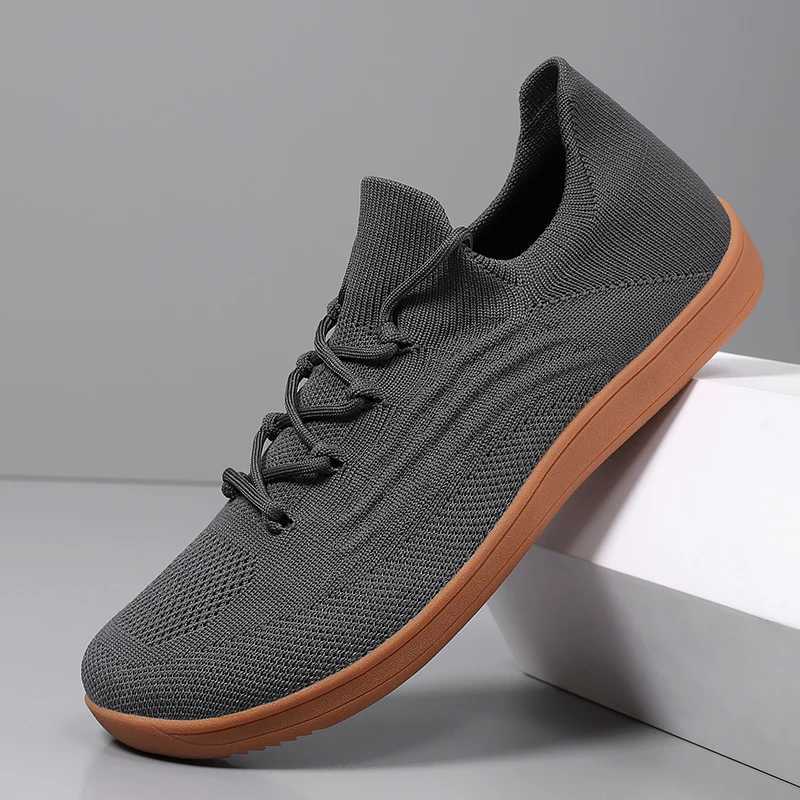 Mesh mens barefoot shoes breathable zero drop sole Casal sports shoes mens wide casual shoes Plus size 39-47 Z250403