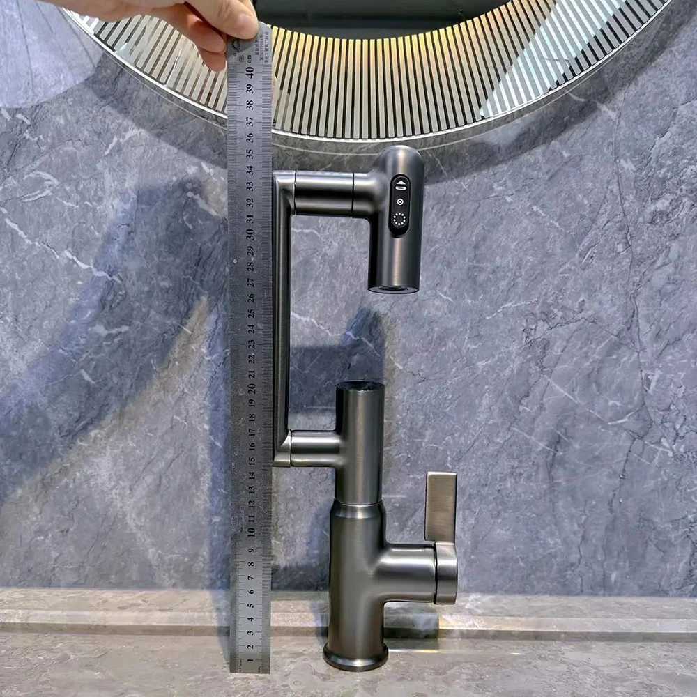 Mti-pose Digital Display Rotatable Faucet 3-Speed Adjustables Durable Faucet Replace for He Bathro Accessories Y251104