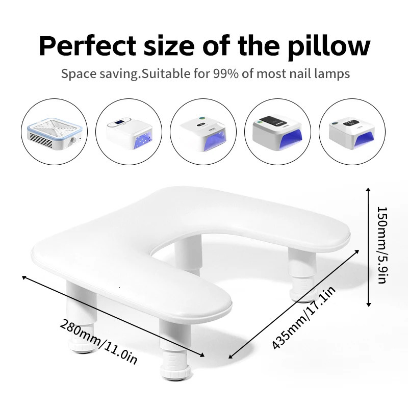 Arm Rest for Nails U-shaped Manicure Adjustable Nail Arm Rest Stand Microfiber PU Leather Hand Rest Pillow for Nail Cushion 250328