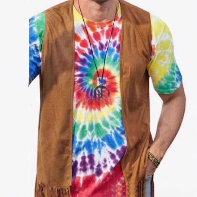 hippie fringe vest, 60s 70s men's and women's party stage wear, 2025 versatile temperament, new trendy clothing ins