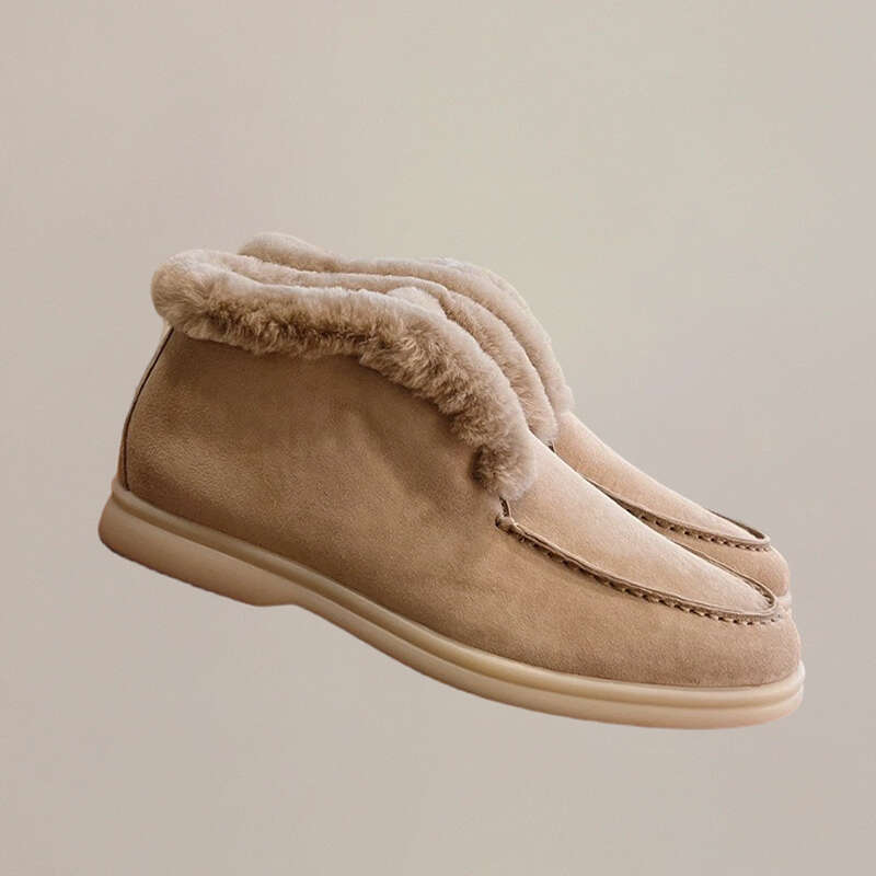 Designer boots woman Summer Walk fur boots luxury Soft suede leather snow boots Womens Mens Leather Moccasins Classic Short Boots Casual Office Work loafers With Box