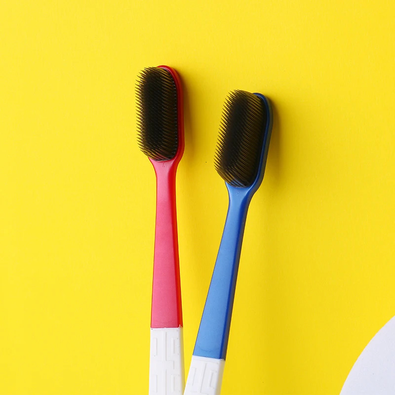 Four packs of nano silicone toothbrushes for adults are suitable patients with sensitive gums 250325