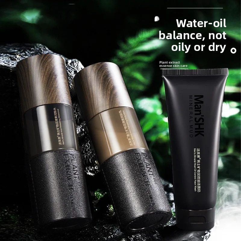 Skin Care for Men Kit Oil Control Skin Increase Hydrate Deep Cleaning Face 3 PCS Per Set Travel Skin Care Kit 251030