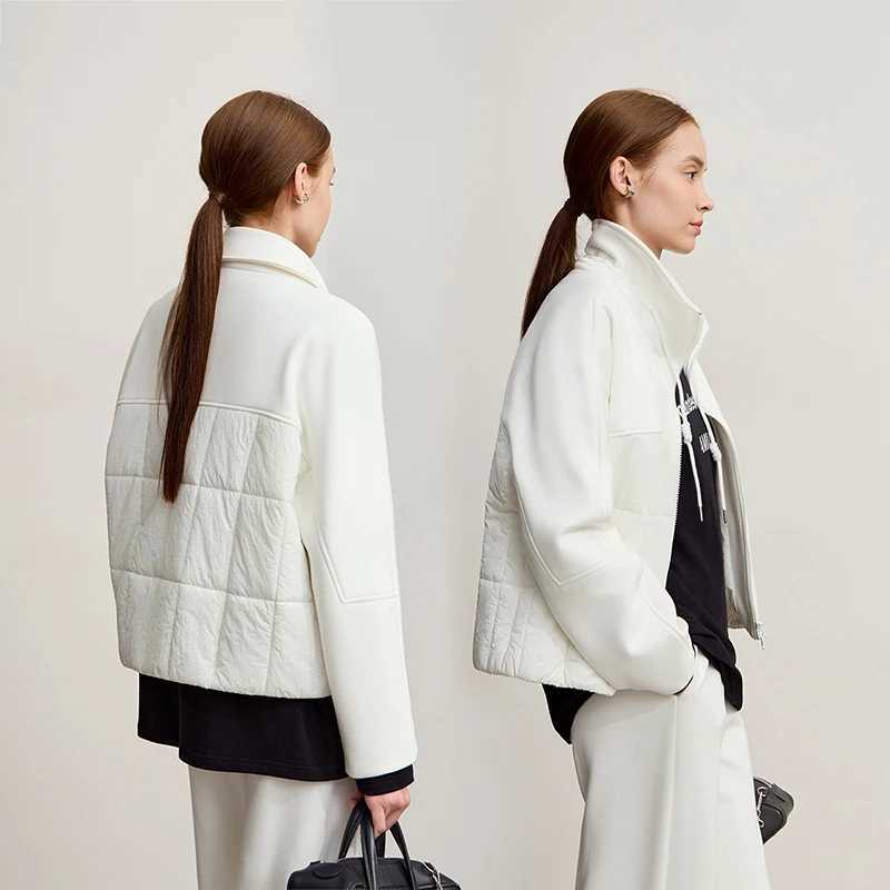 Amii Jackets For Woman 2025 Winter New Casual Turtleneck Loose Nonelastic Warm Padded Jacket Zipper Womens Outerwear 12544096 J251103