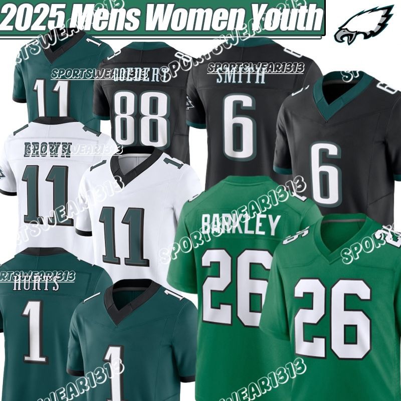 Philadelphiacity Eagleses jerseys Jalen Hurts Saquon Barkley Brown Jason Kelce DeVonta Smith Brandon Graham Jalen Carter Brian Dawkins Quinyon Mitchell jerseys