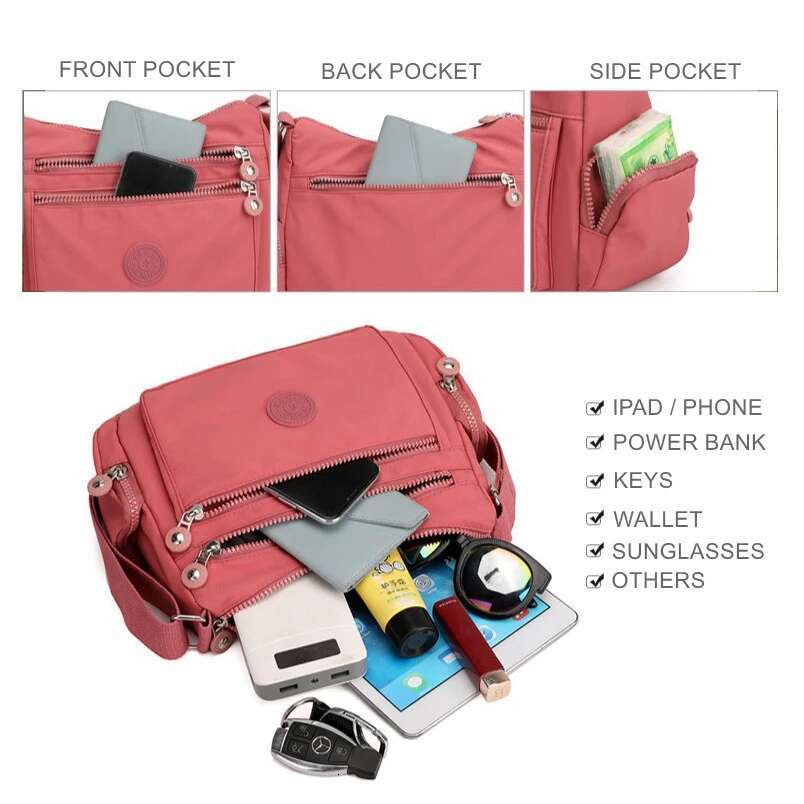 designer bag Printing Shoulder Bags for Women Waterproof Crossbody Casual Multifunction Shopping Handbag Large Capacity Messenger Bag Female