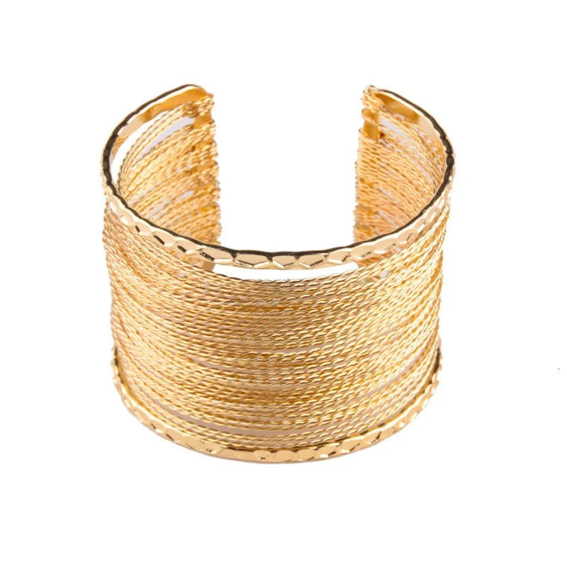 Metal Wire Bangle For Women Fashion Jewelry Geometric Cuff Trendy Heavy Punk Styles Wholesales Accessories Gifts 582 250327
