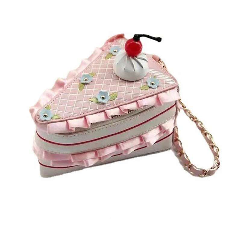 Women Evening Bags 3D Cake Shape Chain Shoulder Messenger Bag Purse Female Embroidery Bridal Prom Party Wedding Handbags