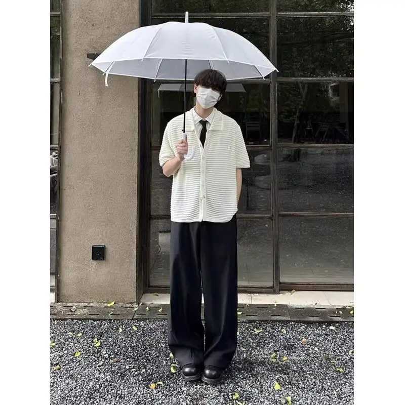 Summer Trendy Hip Hop Personalized Hollow Thin Knitted Short Sleeve Shirt for Men and Women Loose Retro Harajuku Casual Top y2k W250403