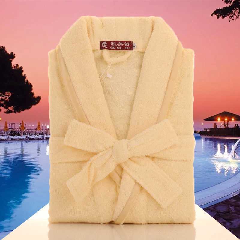 Men Casual Bathrobe Gown Autumn Winter Flannel Long Robe Couple Thicked Warm Sleepwear Plus Size Nightgown Women Loose Home Wear C251104