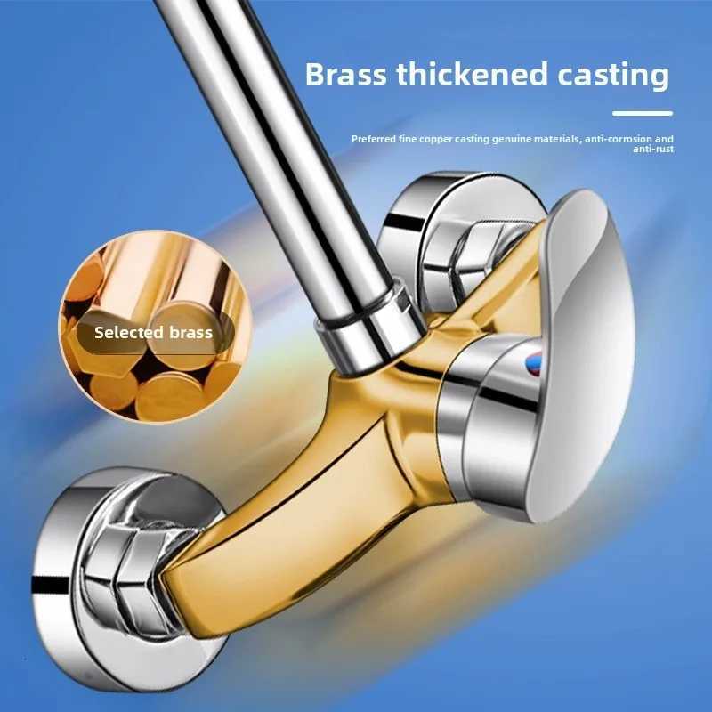 Wall-mounted kitchen faucet hot and cold sink laundry sink balcony washbasin all-copper mixed water valve faucet Y251104