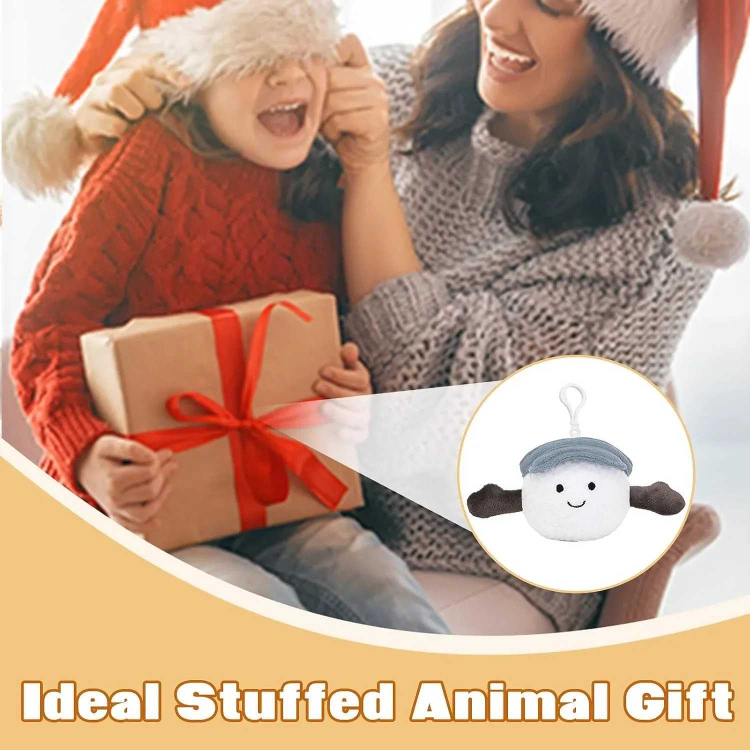 Plush Keychain Cute Golf Ball Plush Soft Stuffed Keychain Toys Gift for Sports Fans Kawaii Charm for Bags and Keys C251104