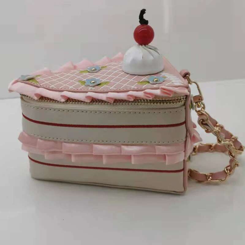 Women Evening Bags 3D Cake Shape Chain Shoulder Messenger Bag Purse Female Embroidery Bridal Prom Party Wedding Handbags