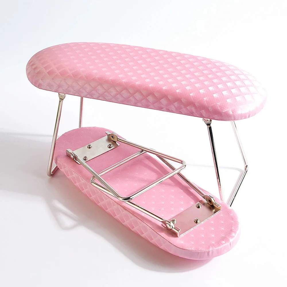 1PC Pink Plaid Waterproof Leather Hand Pillow Arm Rest Cushion Nail Art Wrist Support Pad Soft Pillow Stand for Manicure Salon 250328