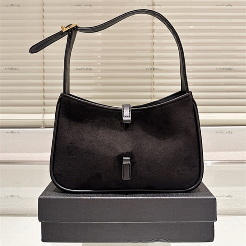 Designer Genuine Leather Fashion Shoulder Bags Top Quality Women Handbag Supple Hobo Rose Casual Brown Suede Tote Bag Underarm Purse Shopping bag