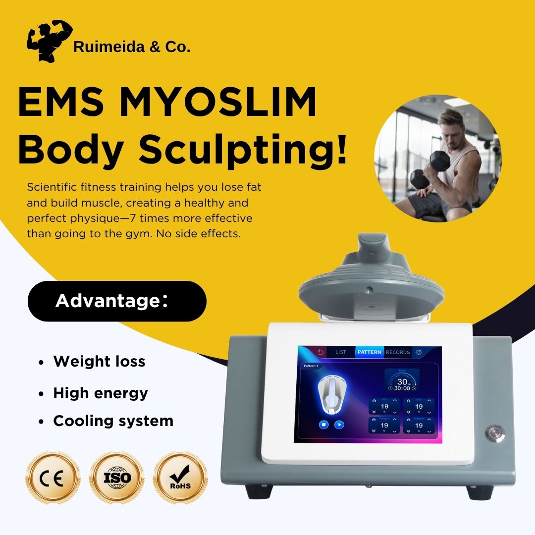 EMS Body Muscle Stimulator HI-emt 200HZ MYOSLIM Body Shaping Machine For Home Fat Reduction and Fitness Body Contouring