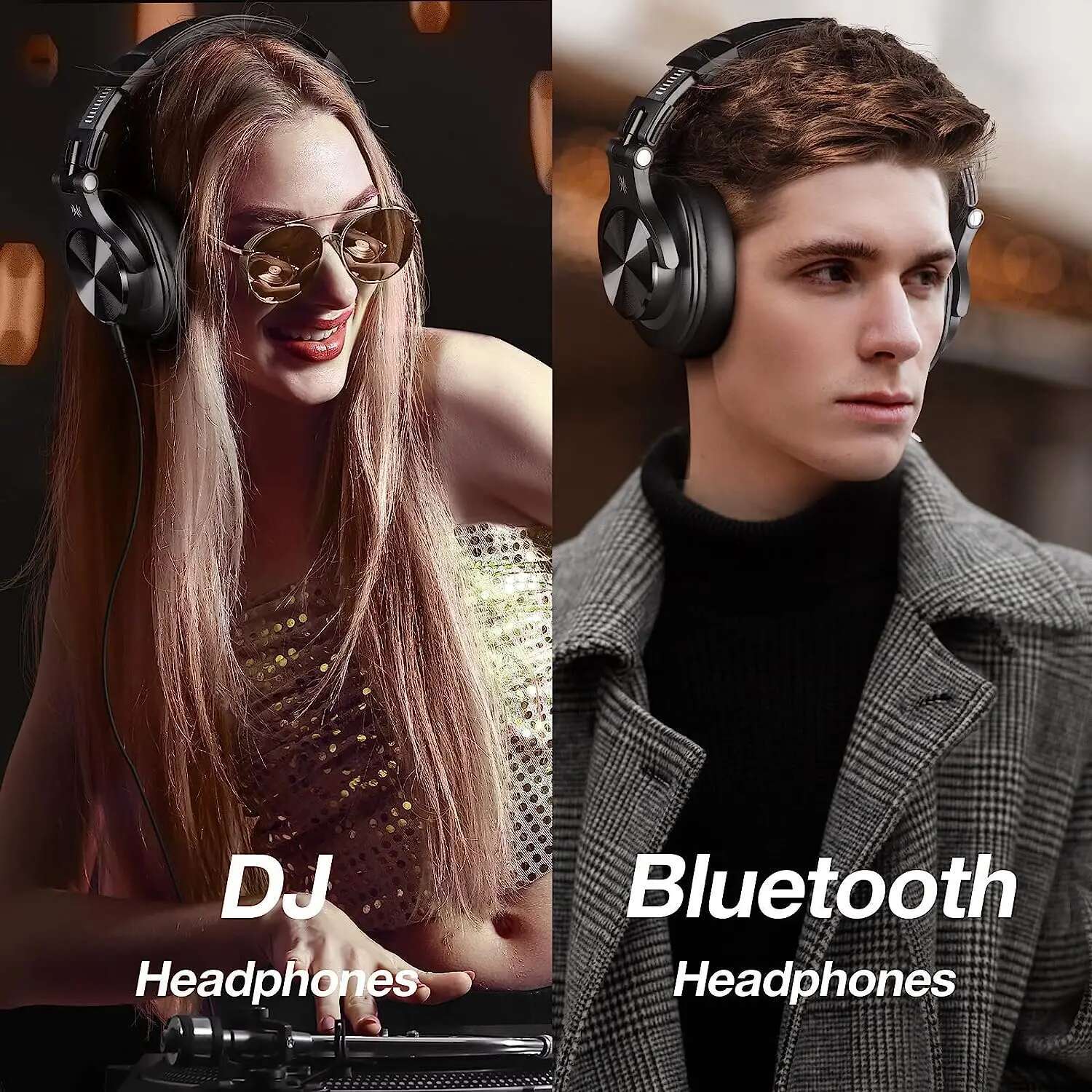 Oneodio Fusion A70 Bluetooth 5.2 Hi-Res Audio Over Ear Wireless Headset Professional Studio Monitor DJ Headphones 72H