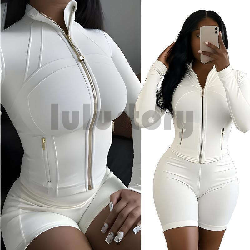 Women's Yoga Gold Zipper Set and Long Sleeve luluity lemoner Jacket Shorts Pants Sports Shaping Tight Clothing luluity lemoner set jacket leggings Sweatshirt