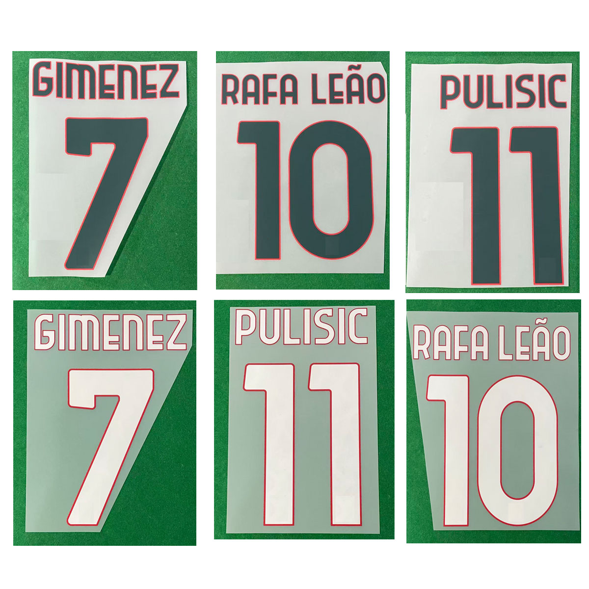 2526 #10 Rafa Leao Nameset Gimenez Fofana Athekame Pulisic Nkunku Customize Any Name Number Printing Soccer Patch Badge