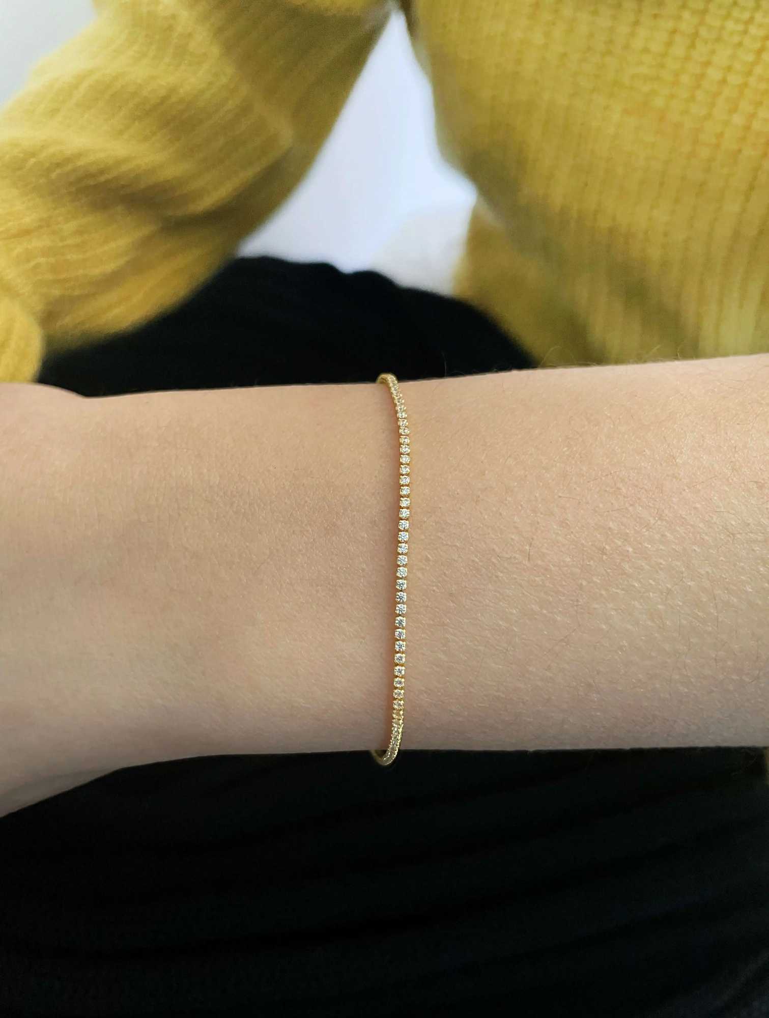 PerisBox 1mm Cubic Zirconia Chain Necklace Dainty Super Thin Tennis Choker Necklaces Jewelry for Women Donna Collane HotXJ251104