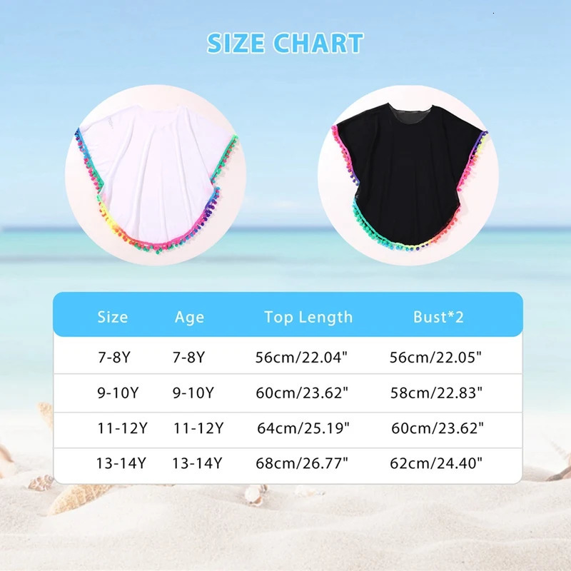 Children teenagers beach covers girls solid soft loose swimsuit childrens sun protection 714Y 250325z