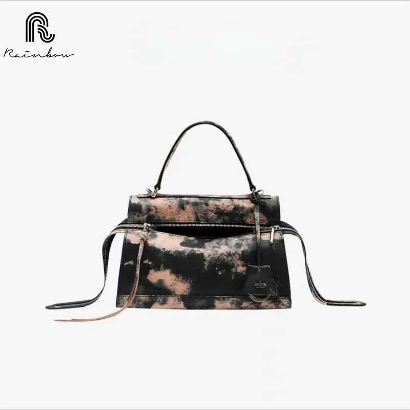 RAINBOW Fashion New High-quality Leather Handbag For Women Simple Versatile Single Shoulder Crossbody Bag Trendy sizes
