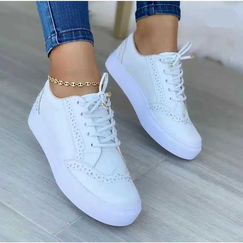2024 new sports shoes womens flat casual sports shoes spring fashion version lace up walking womens shoes Zapatos De Mujer Z250403